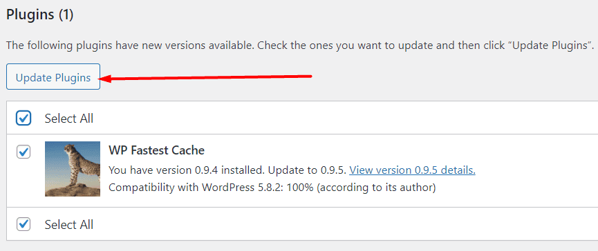 Mengupdate plugin di WordPress