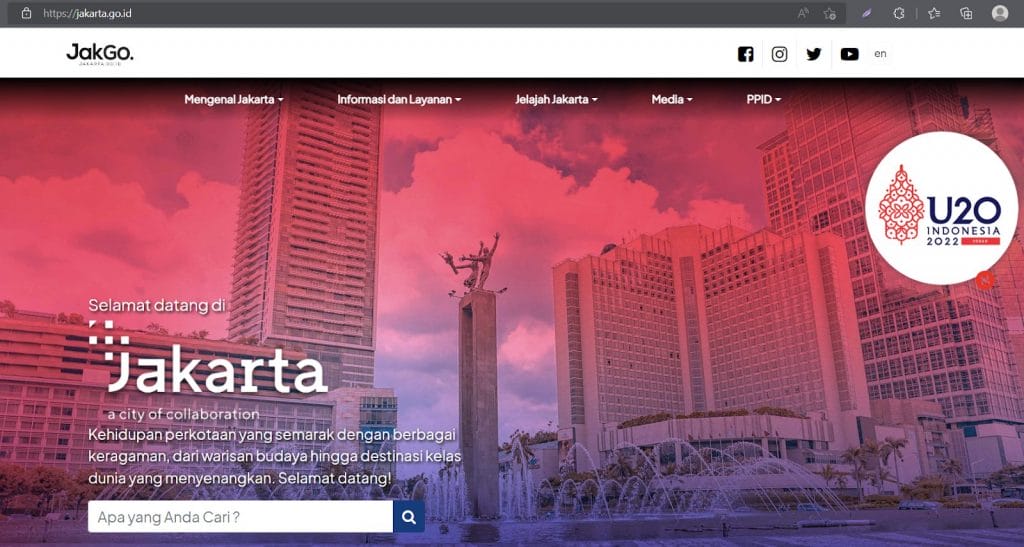 ilustrasi website resmi pemerintahan provinsi dki jakarta