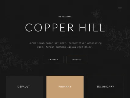 Tema Warna Template Yootheme Copper Hill