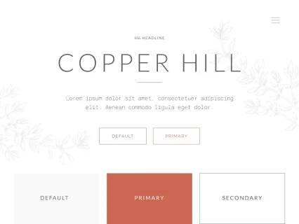 Tema Warna Template Yootheme Copper Hill