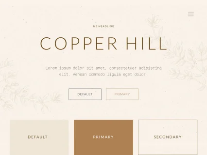 Tema Warna Template Yootheme Copper Hill