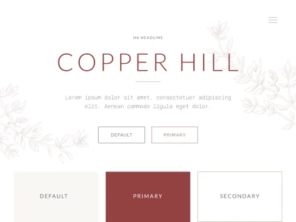 Tema Warna Template Yootheme Copper Hill