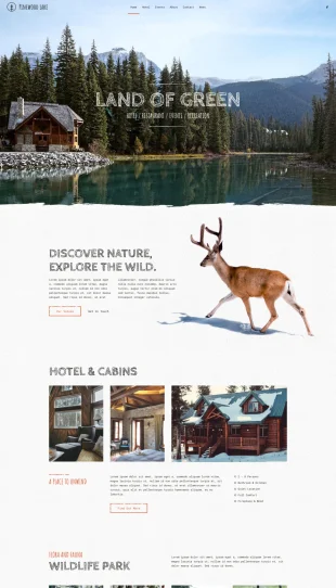 Tata Letak Halaman Yootheme Pinewood Lake