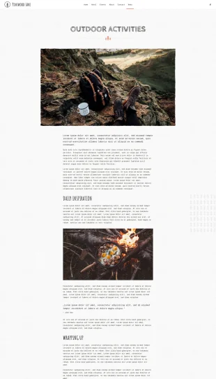 Tata Letak Halaman Yootheme Pinewood Lake