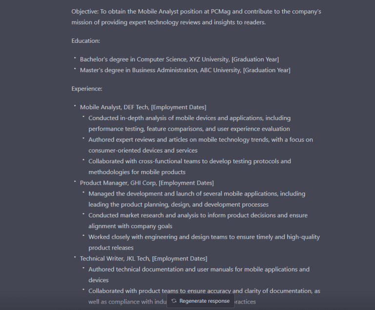 Kegunaan OpenAI ChatGPT: Membuat Resume (CV) dan Surat Lamaran Kerja