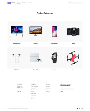 Tata Letak Halaman Yootheme Tech Space