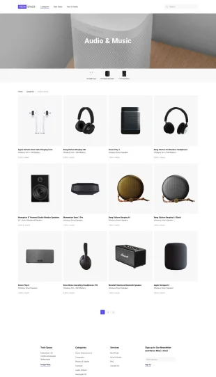 Tata Letak Halaman Yootheme Tech Space