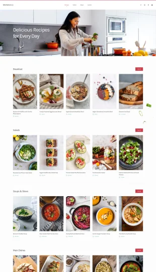 Tata Letak Halaman Yootheme Kitchen Daily