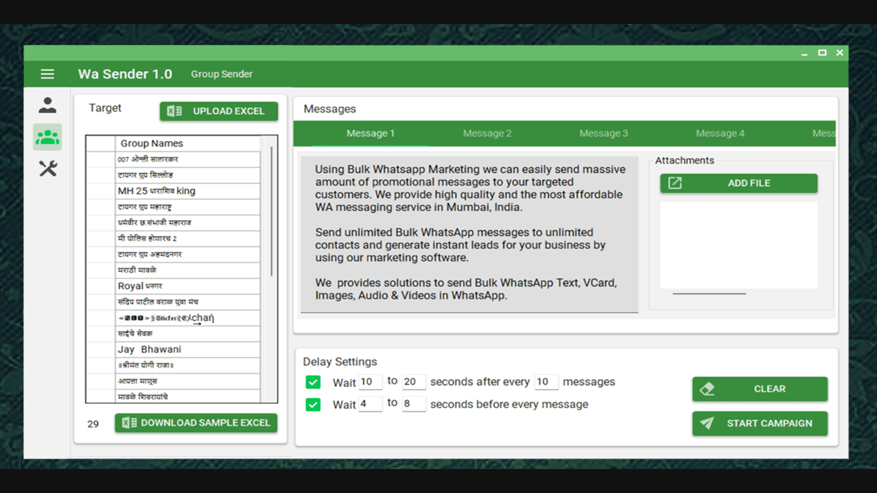 Mengirim pesan ke grup dimana Anda menjadi anggotanya
