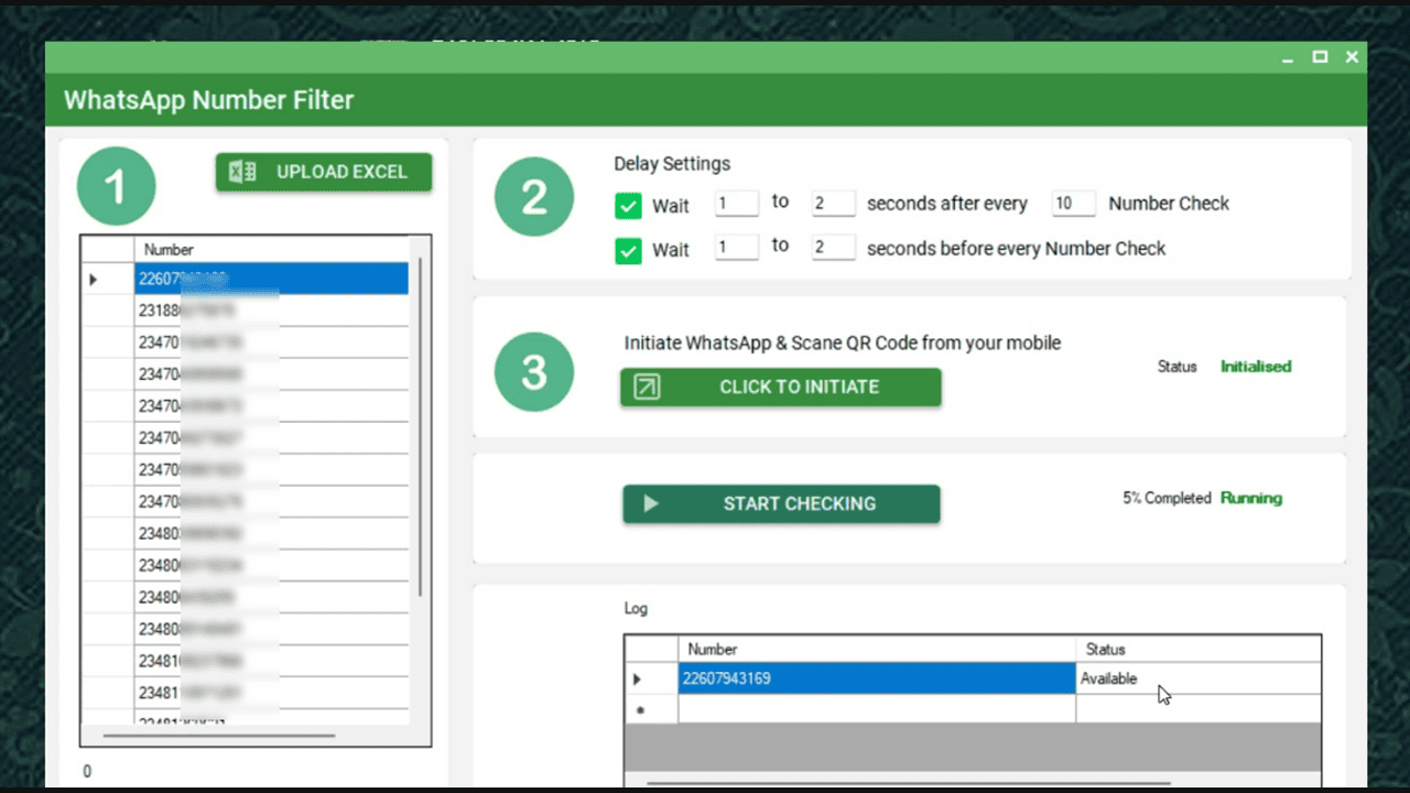 Validator dan Filter Nomor Telepon WhatsApp
