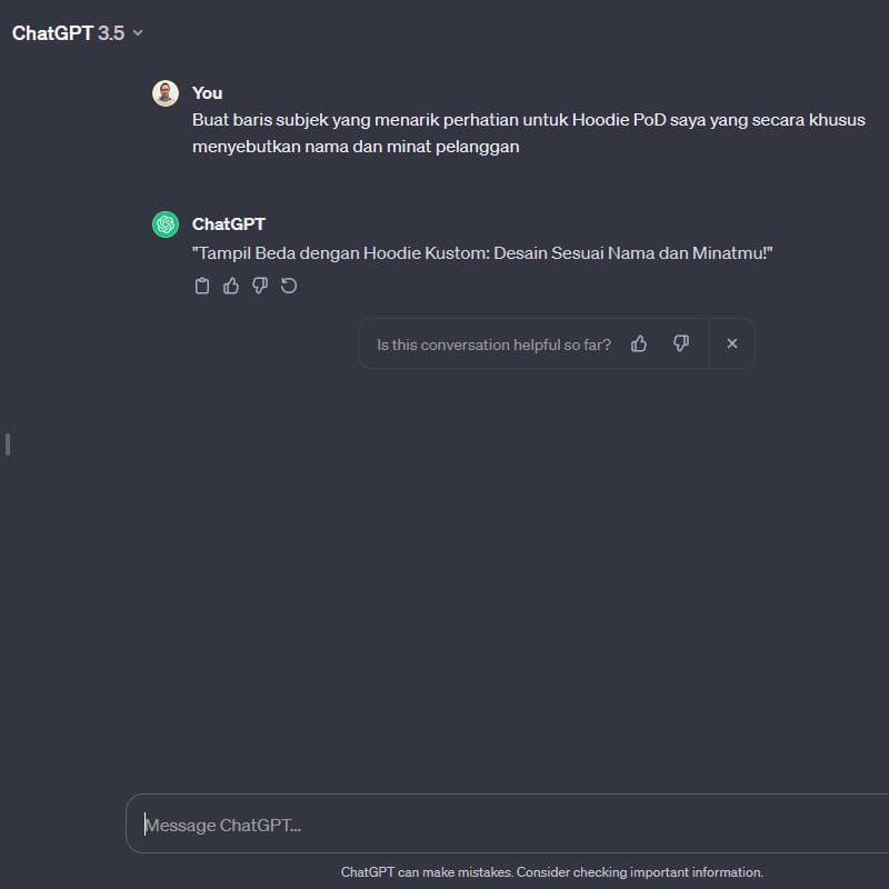 chatgpt prompt personalisasi baris subjek