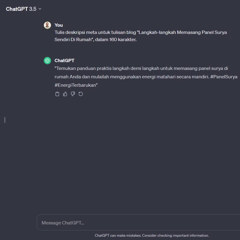 Menghasilkan tag meta