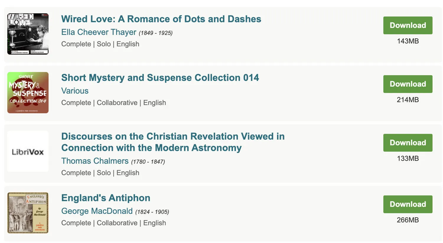 Gambar situs web LibriVox