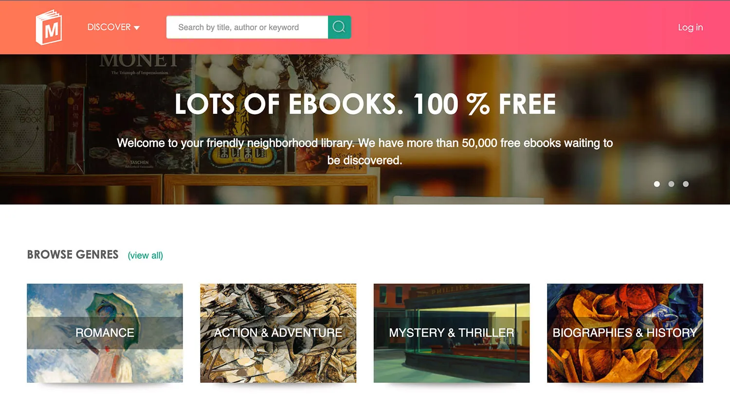 Gambar situs web ManyBooks