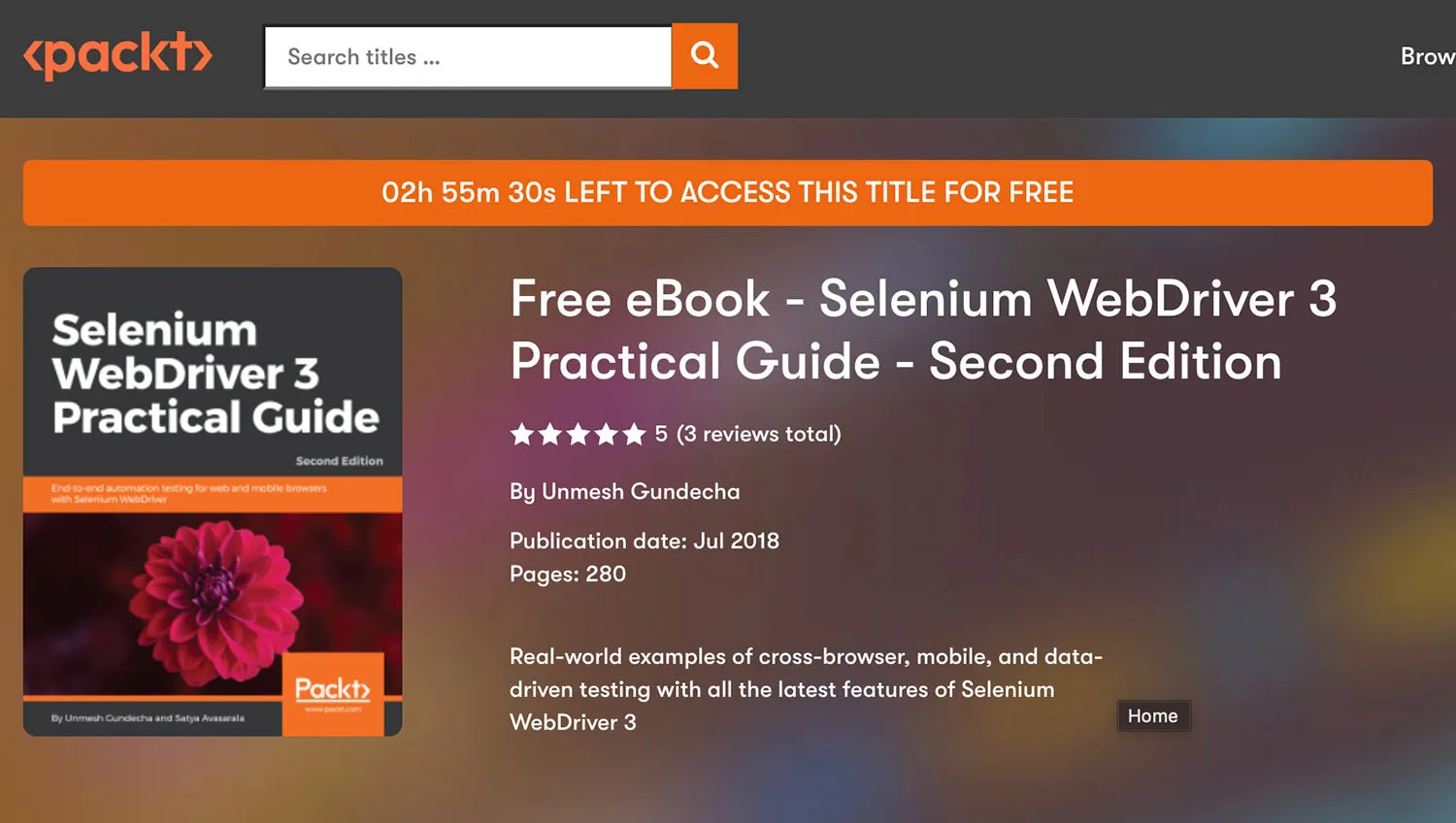 Gambar situs web Packt Free Learning