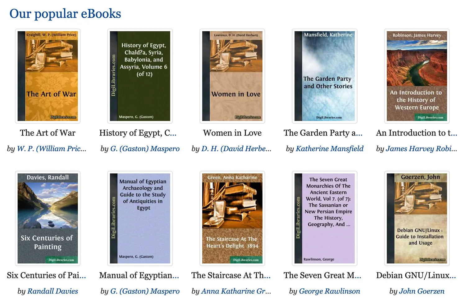 Gambar situs web DigiLibraries