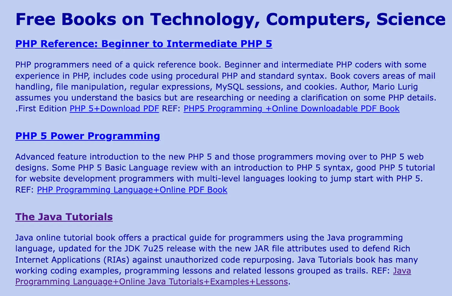 Gambar situs web Tech Books for Free Download