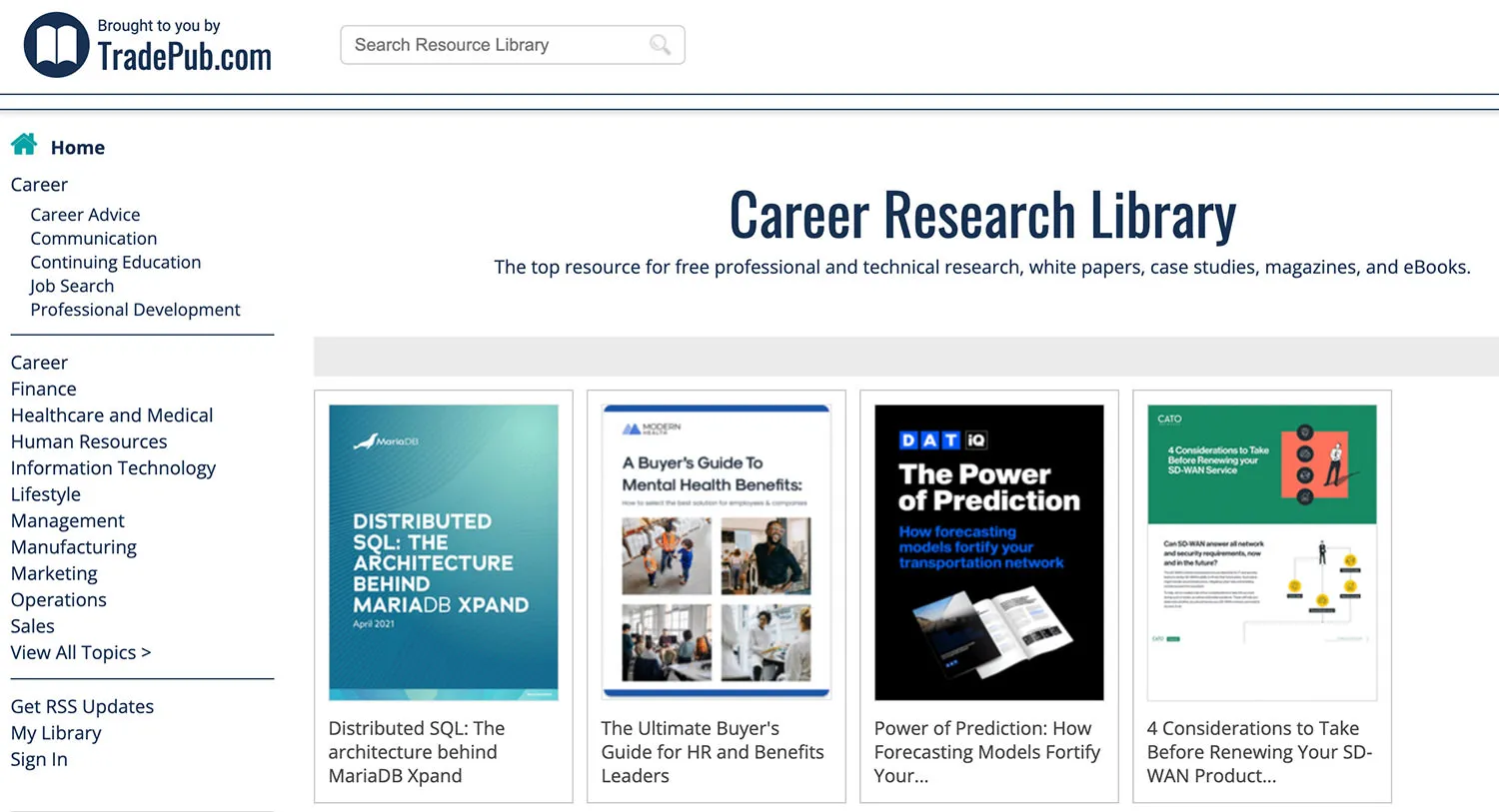 Gambar situs web TradePub