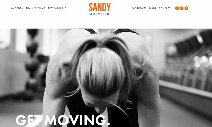 Sandy Morvillo Personal Trainer Website