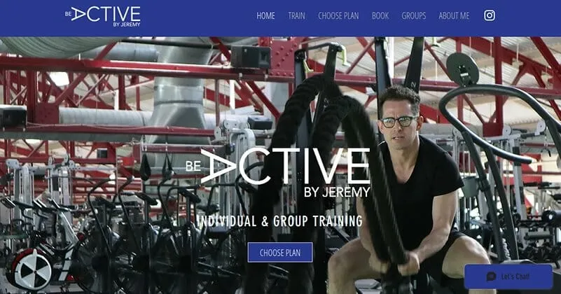 3. Be Active By Jeremy - Situs Web Pelatih Pribadi. Sumber: Beactive-byjeremy