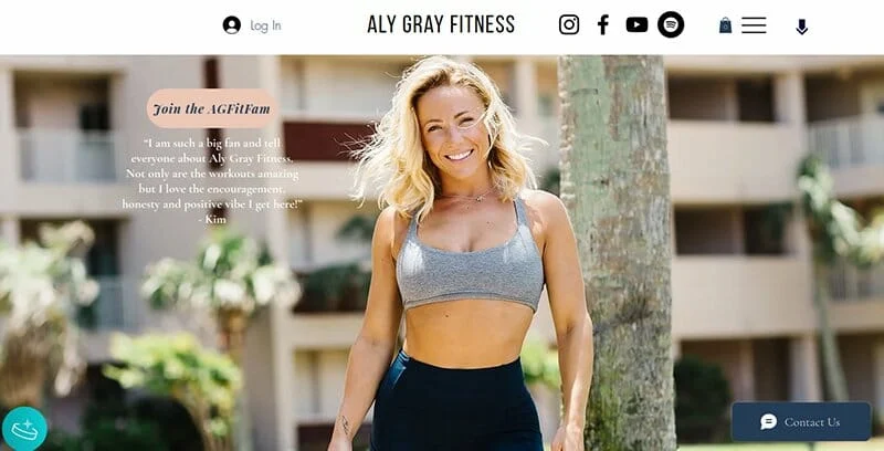 4. Aly Gray Fitness - Situs Web Pelatih Pribadi. Sumber: Aly gray fitness