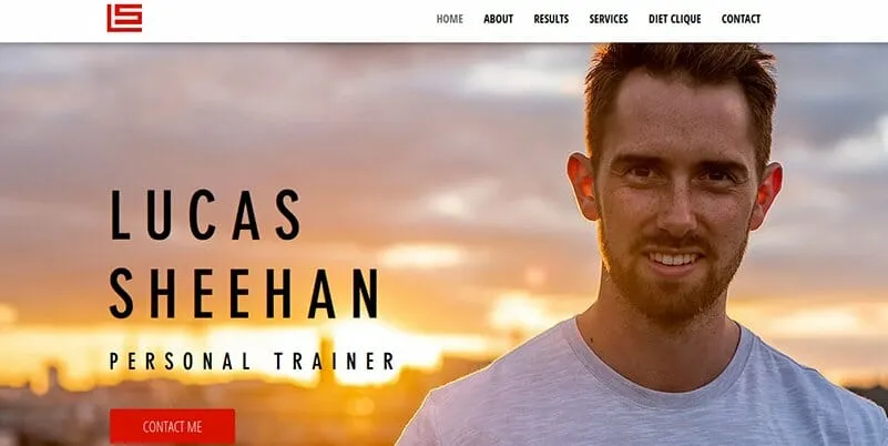 10. Lucas Sheehan - Situs Web Pelatih Pribadi. Sumber: Lucas sheehan pt