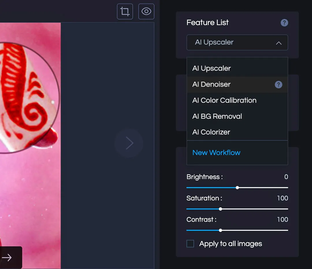 Daftar fitur AI Photo Enhancer AVCLabs