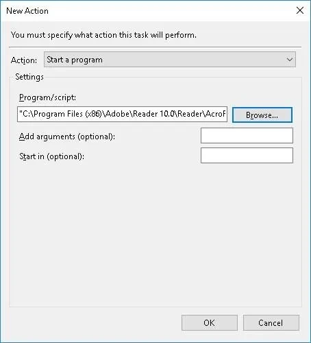 05 set action task scheduler