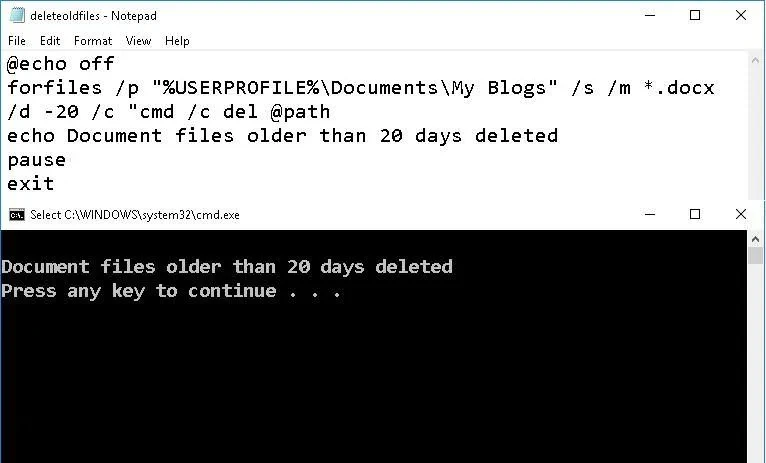 06 delete old files batch script
