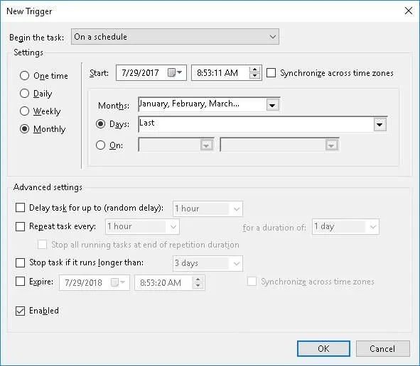 07 create trigger empty recycle bin