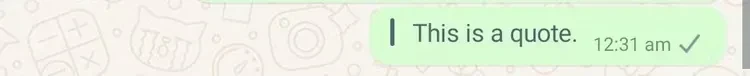 quote text whatsapp formatting