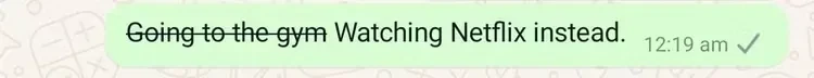 strikethrough text whatsapp formatting