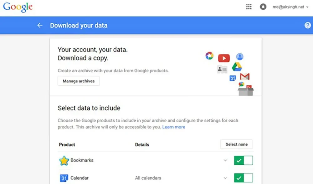 11 google takeout