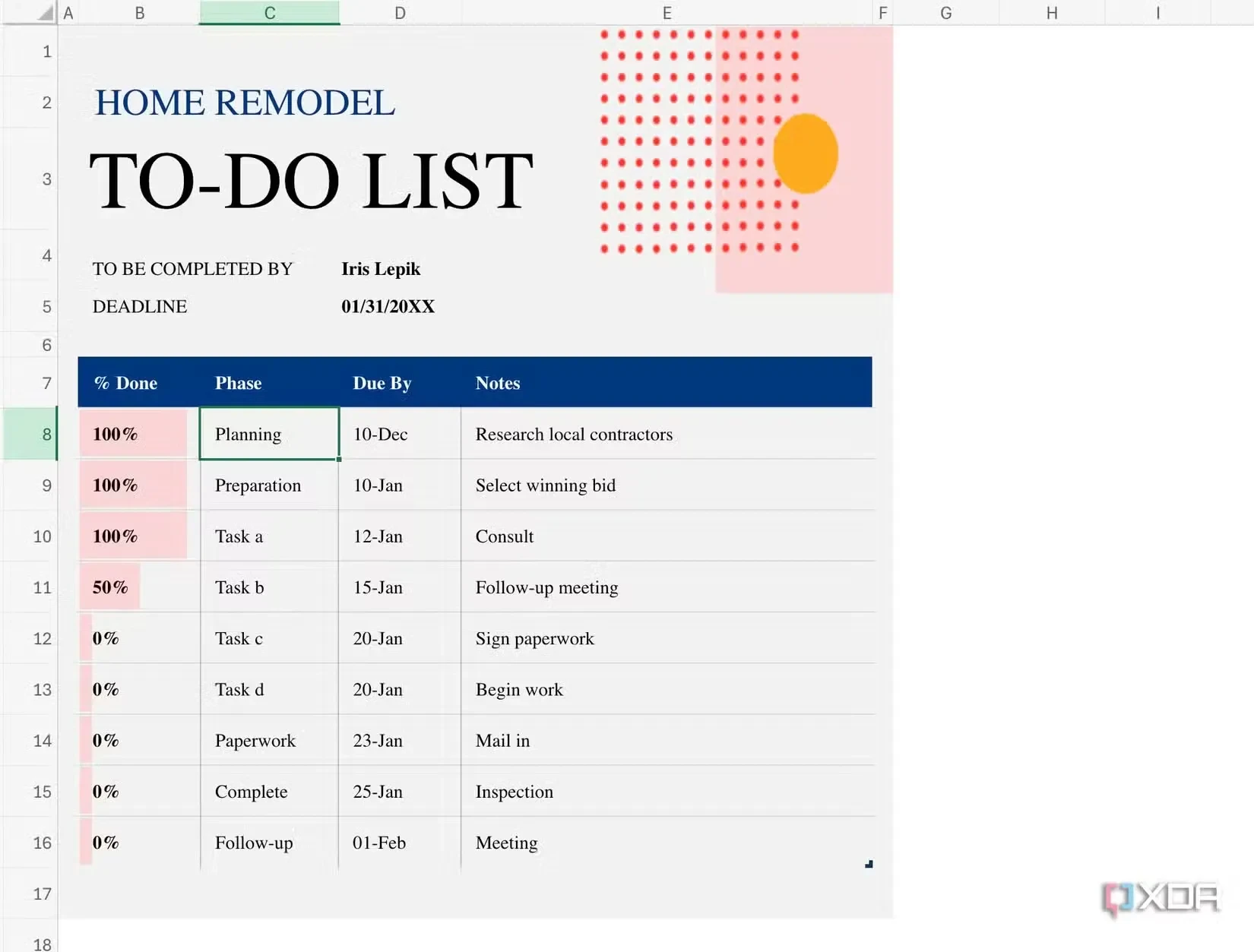 02 best project management and planner excel templates 5