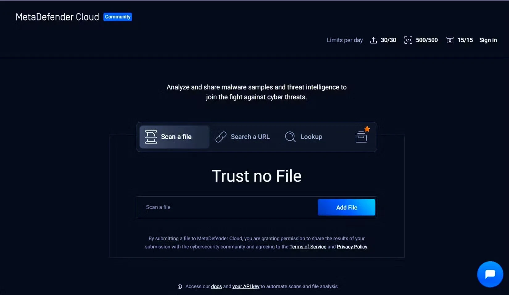 03 metadefender file scanner
