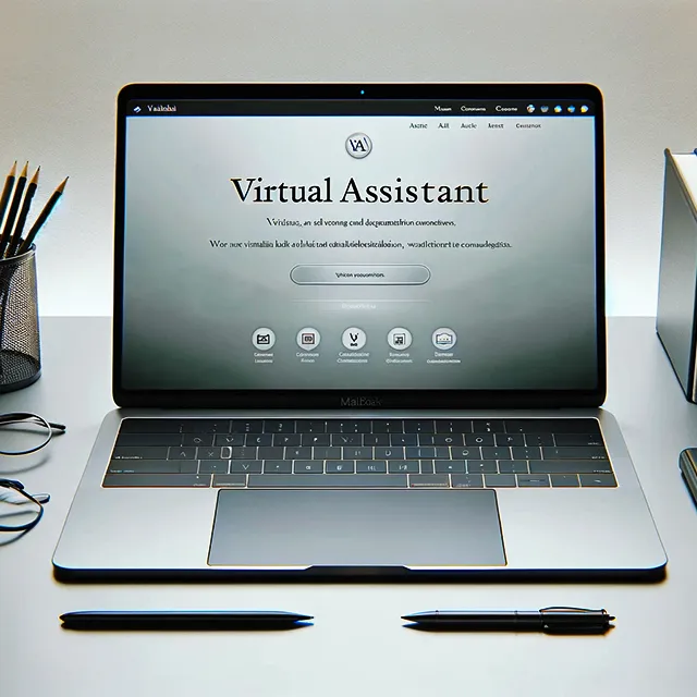 Ilustrasi Laptop di Atas Meja