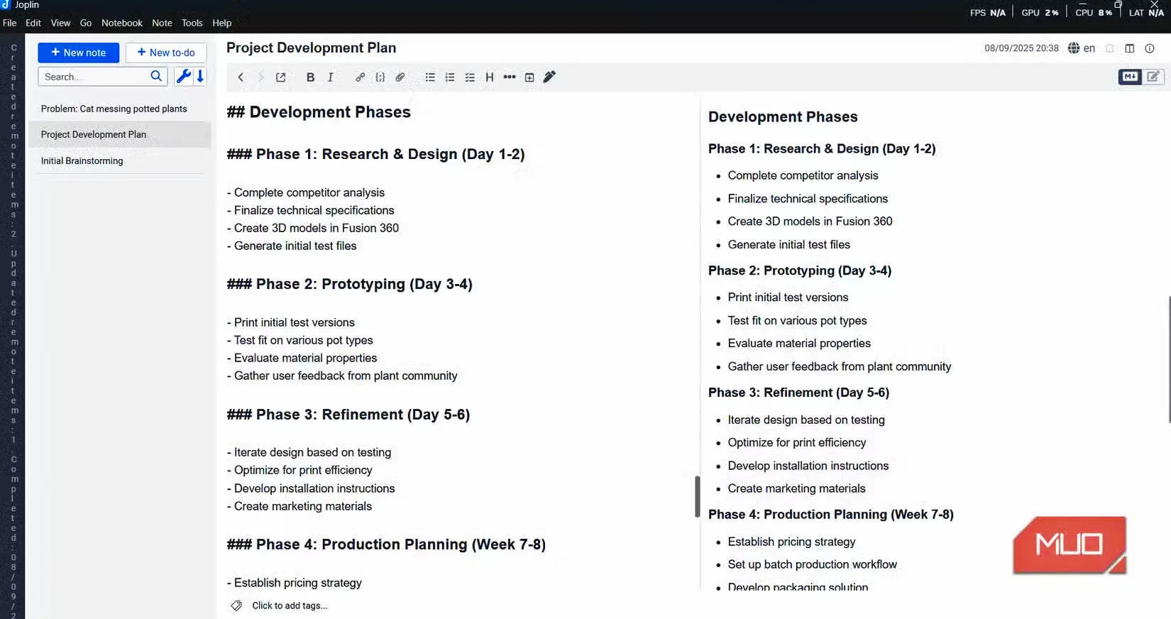 03 joplin mark down editor and viewer