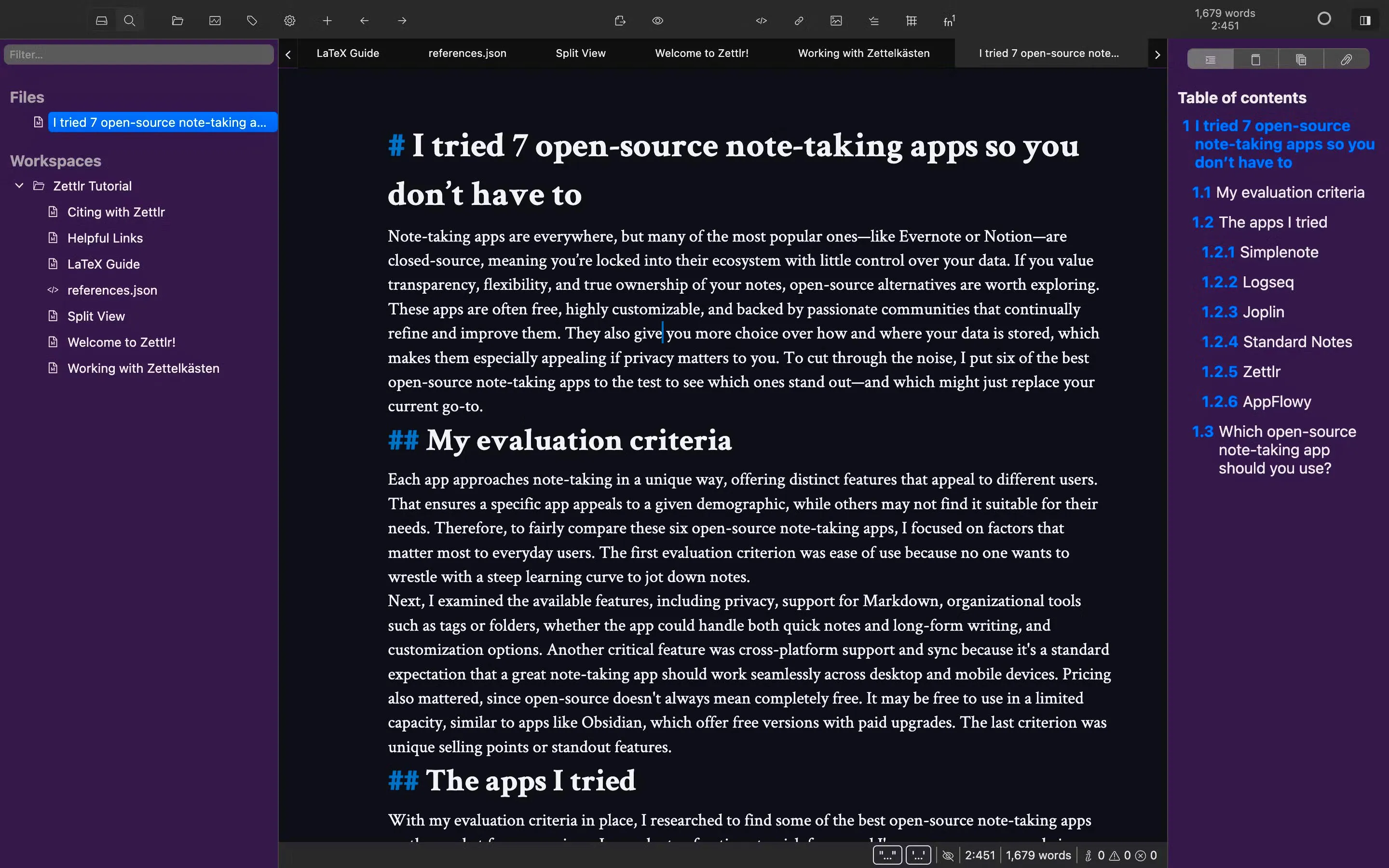 05 writing a markdown file in zettlr
