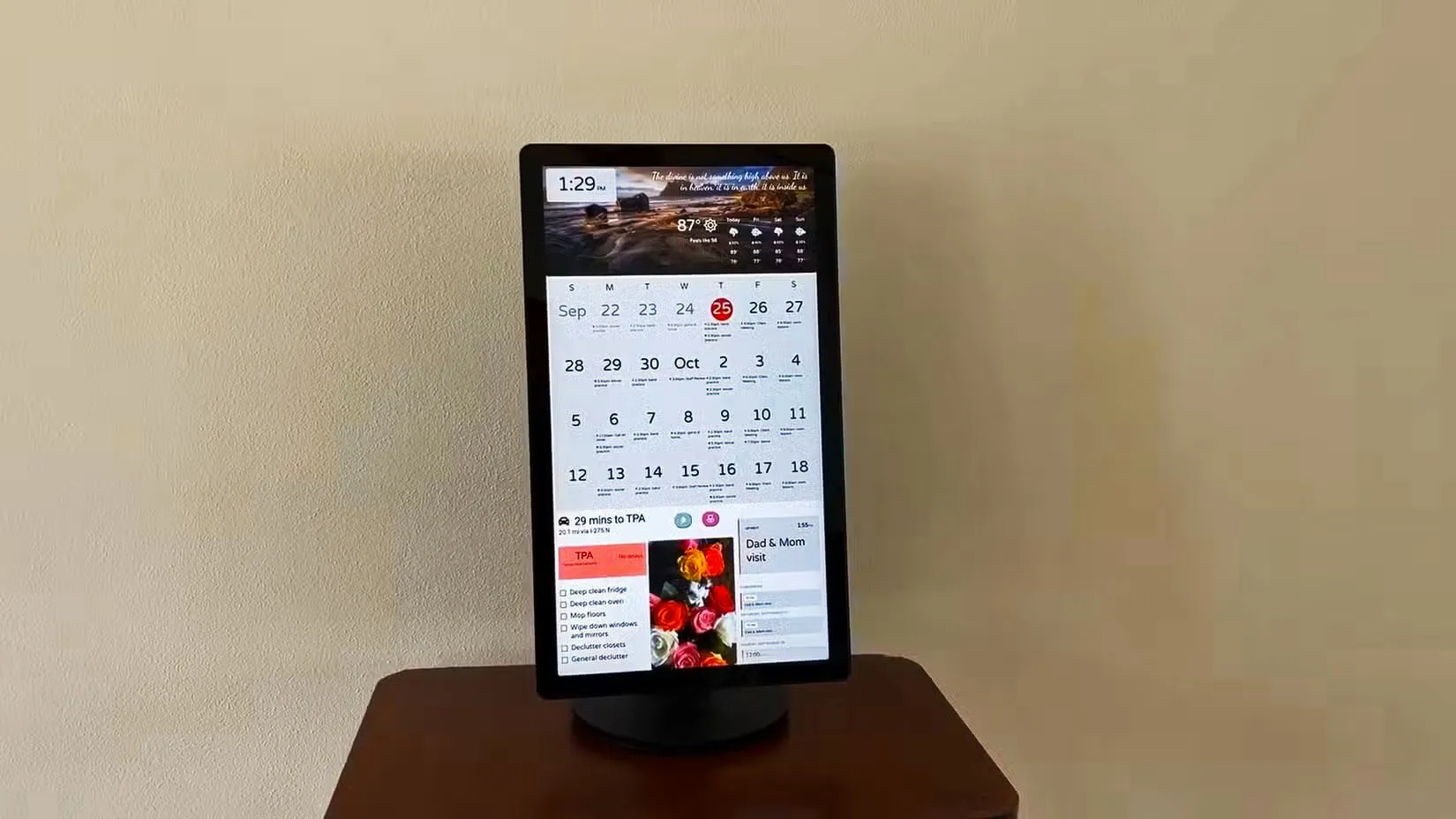 dakboard vertical on a monitor