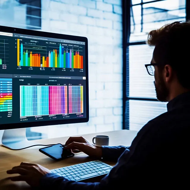 Ilustrasi Data Analyst Laki-laki