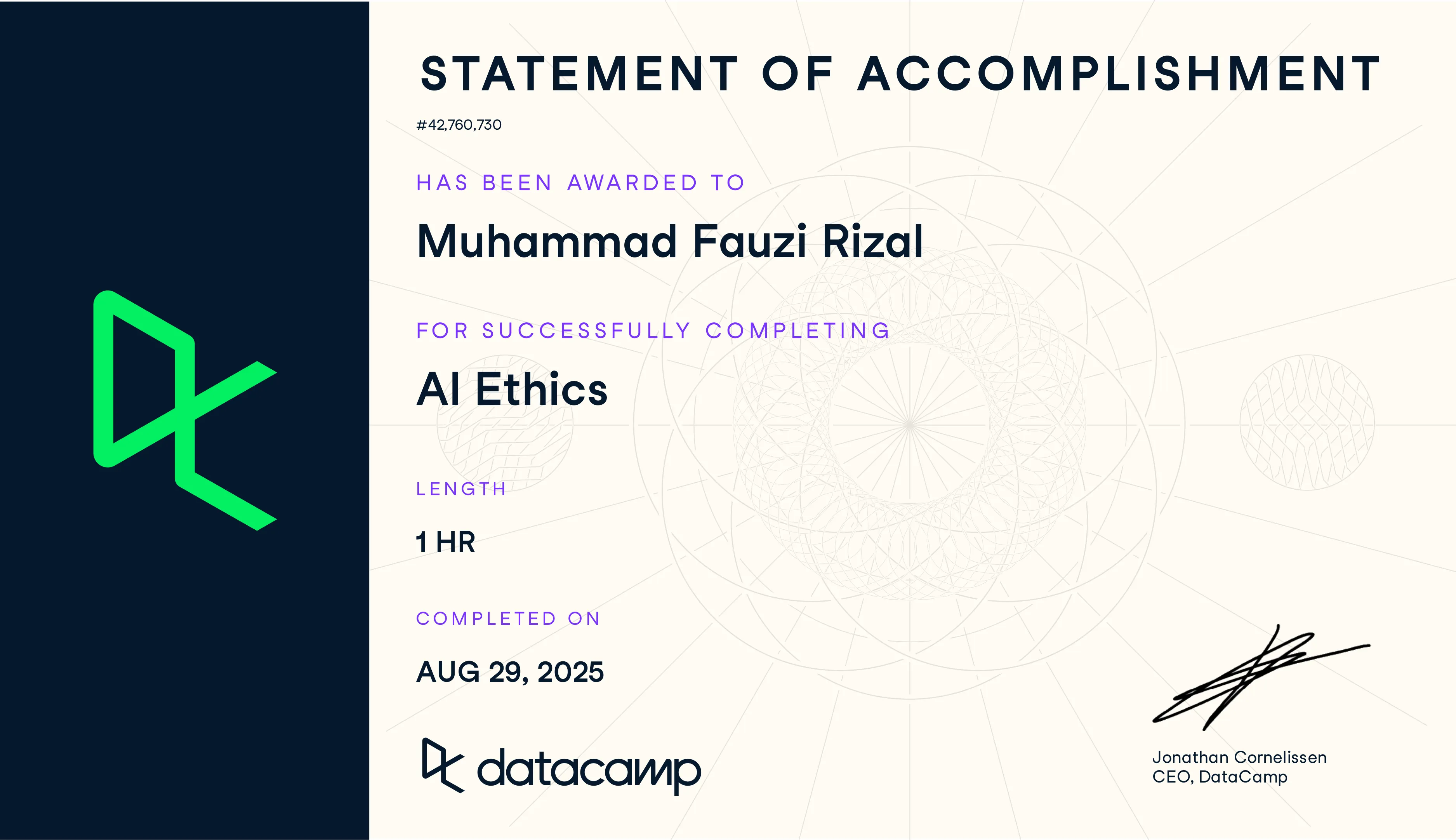 certificate AI Ethics