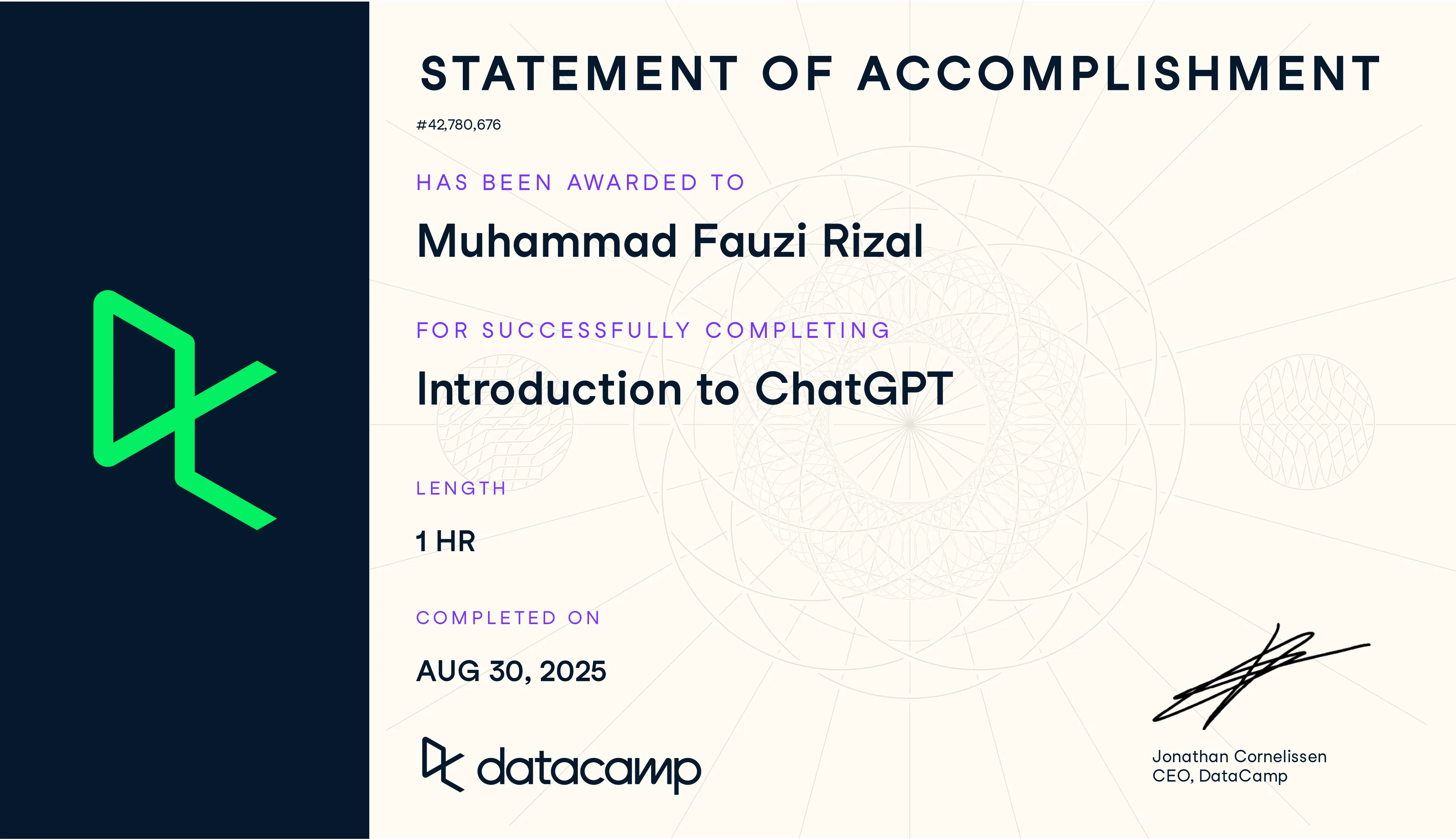 certificate Introduction to ChatGPT