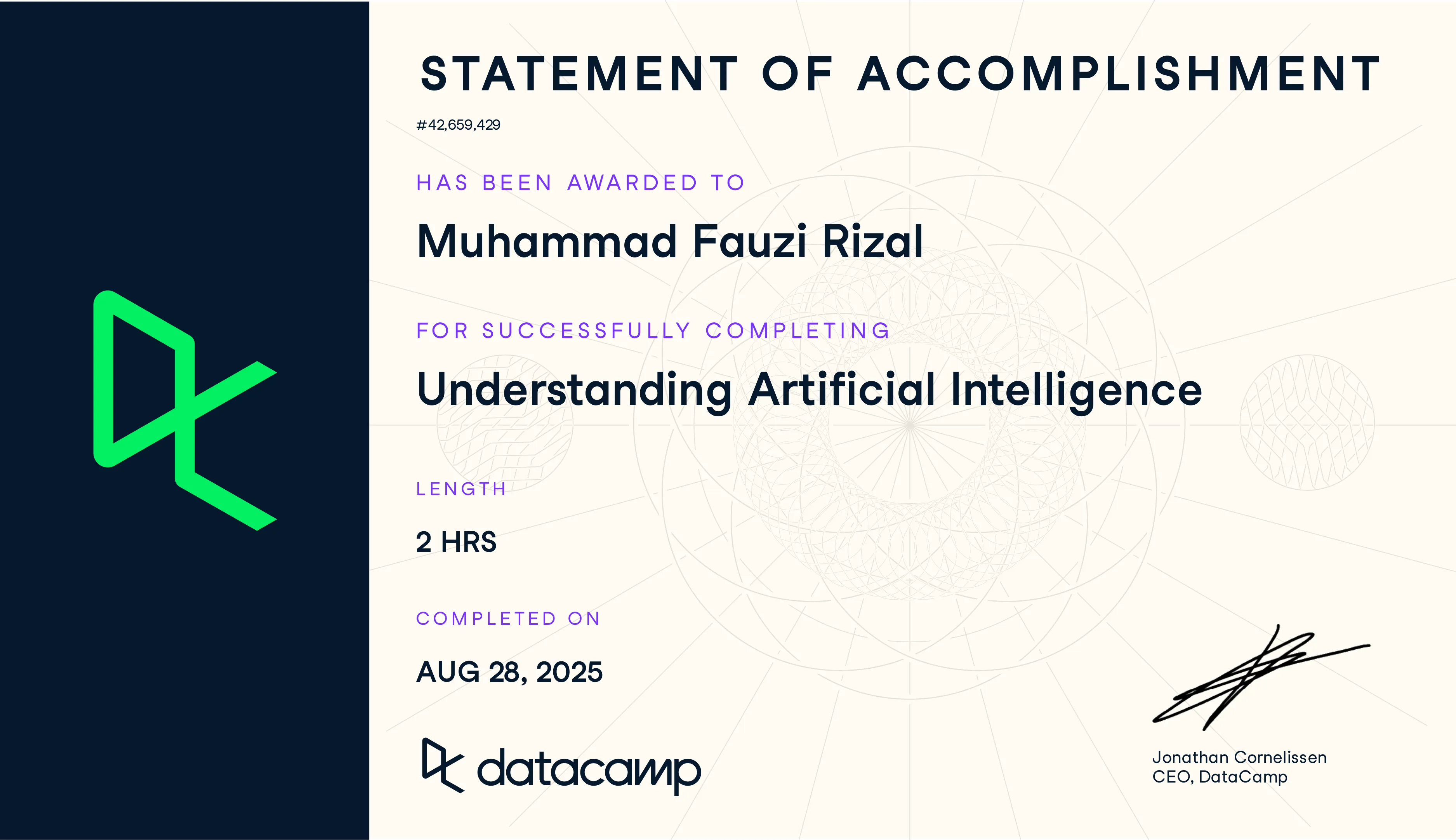 certificate Understanding Artificial Intelligence