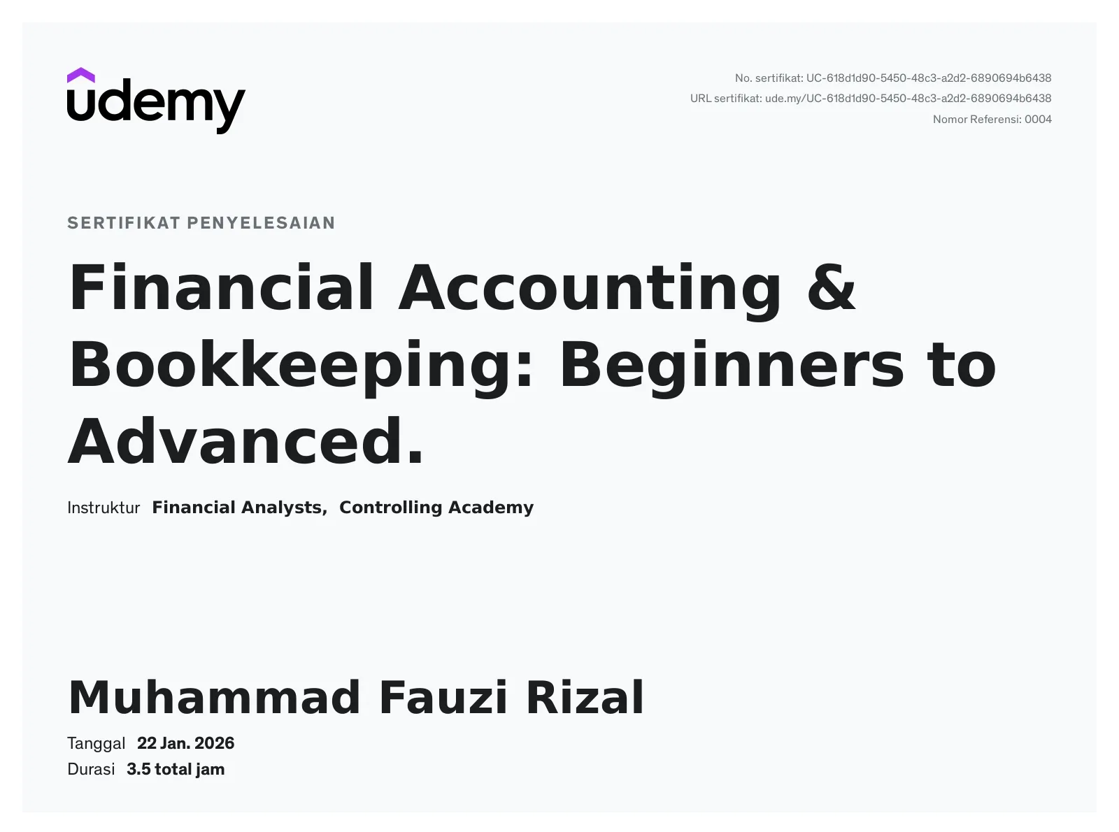 Financial Accounting and Bookkeping Beginners to Advanced