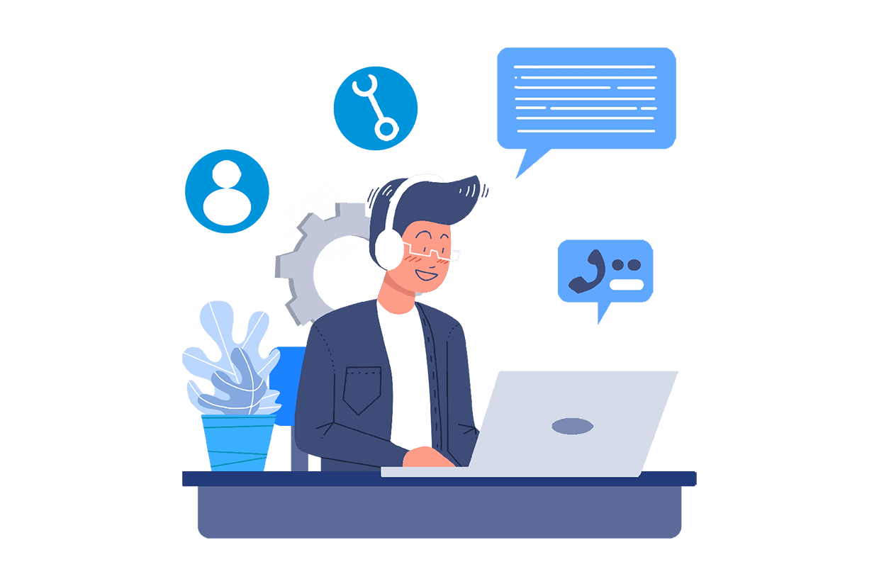 Ilustrasi Contact Support